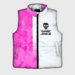Мужской жилет Game over pink abstraction, цвет: 3D-светло-серый