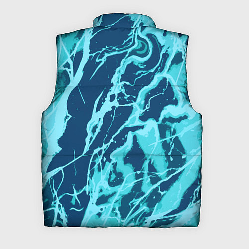 Мужской жилет Морской сине-голубой абстракция / 3D-Светло-серый – фото 2