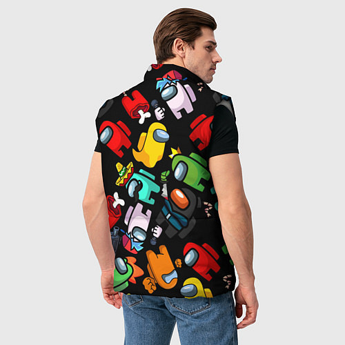 Мужской жилет Персонажи игры Амонгас / 3D-Светло-серый – фото 4