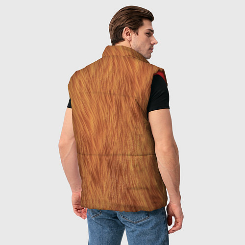 Мужской жилет Мех рыжей лисы / 3D-Красный – фото 4