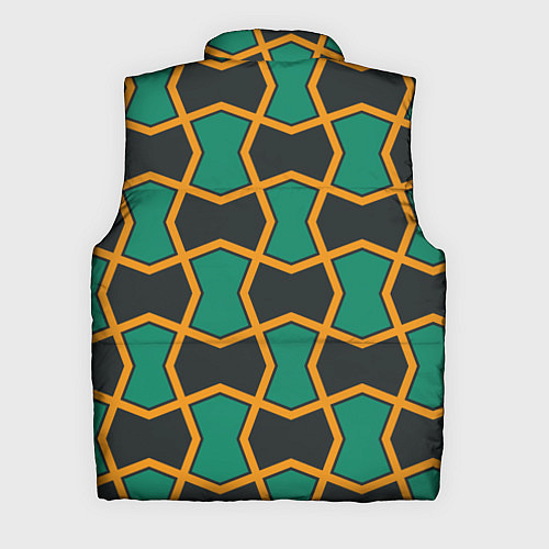 Мужской жилет Геометрический узор желто-зеленый / 3D-Черный – фото 2