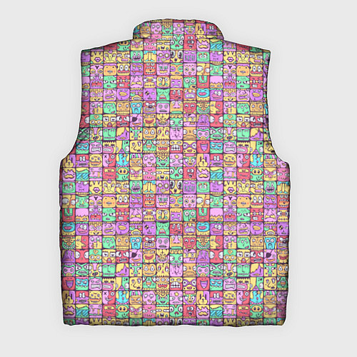 Мужской жилет Человечки эмоциональные / 3D-Черный – фото 2