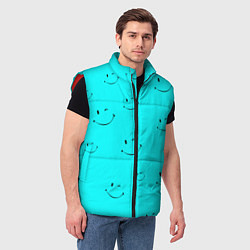 Мужской жилет Подмигивающая улыбка, цвет: 3D-красный — фото 2