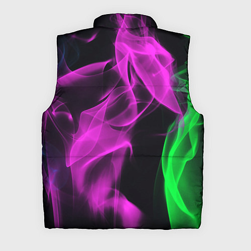 Мужской жилет Неоновый огненный дым / 3D-Черный – фото 2
