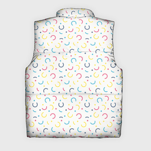 Мужской жилет Паттерн с точками и дугами на белом фоне / 3D-Светло-серый – фото 2