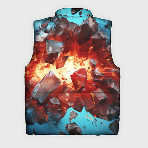 Мужской жилет Обломки абстрактных камней от взрыва / 3D-Черный – фото 2