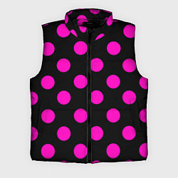 Мужской жилет Эмо эстетика - черно розовый горох