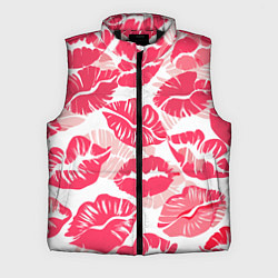 Мужской жилет Романтический отпечаток помады игривый макияж, цвет: 3D-черный