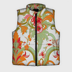 Мужской жилет Яркий цветочный узор, цвет: 3D-светло-серый