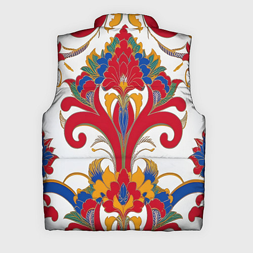 Мужской жилет Яркий алый узор / 3D-Черный – фото 2