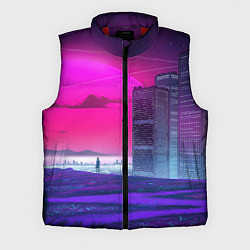 Мужской жилет Synthwave неоновый город