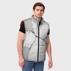 Мужской жилет Растрескавшийся бетон, цвет: 3D-красный — фото 2
