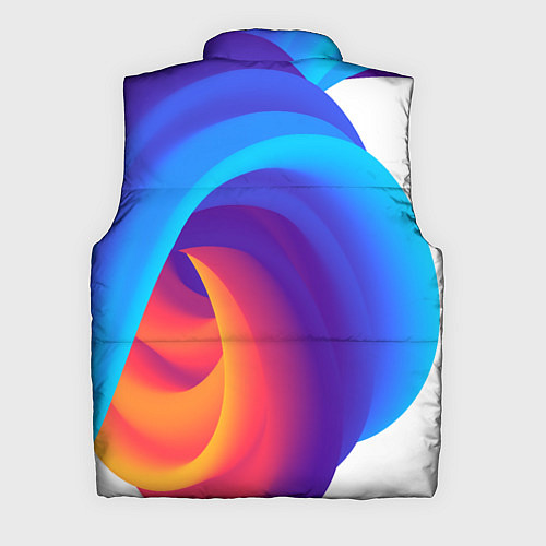 Мужской жилет Неоновые волны абстракция / 3D-Красный – фото 2