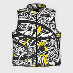 Мужской жилет Черно-желтый орнамент
