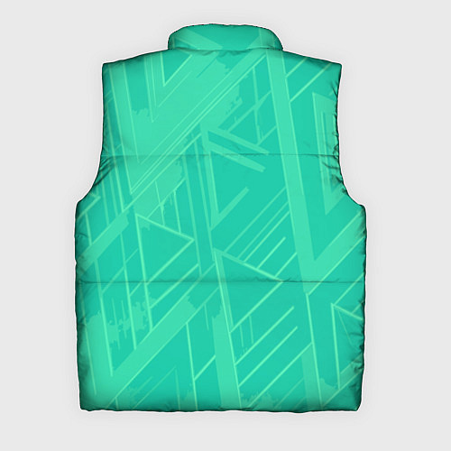 Мужской жилет Мятный зелёный однотонный геометричный / 3D-Светло-серый – фото 2