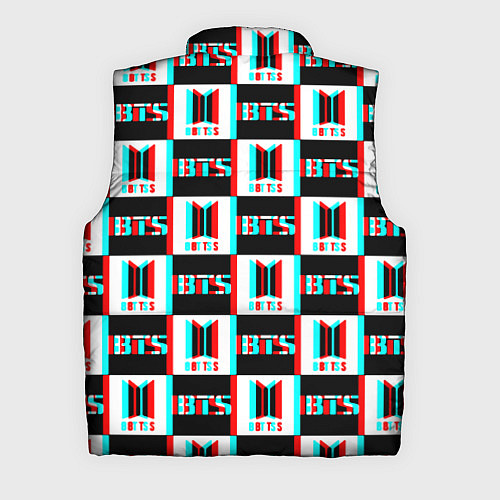 Мужской жилет BTS glitch pattern / 3D-Черный – фото 2