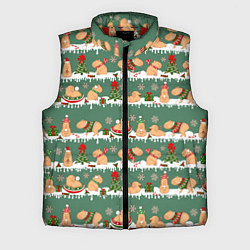 Мужской жилет Много капибар на Новый год и Рождество, цвет: 3D-красный