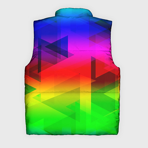 Мужской жилет Неоновая геометрия градиент / 3D-Светло-серый – фото 2