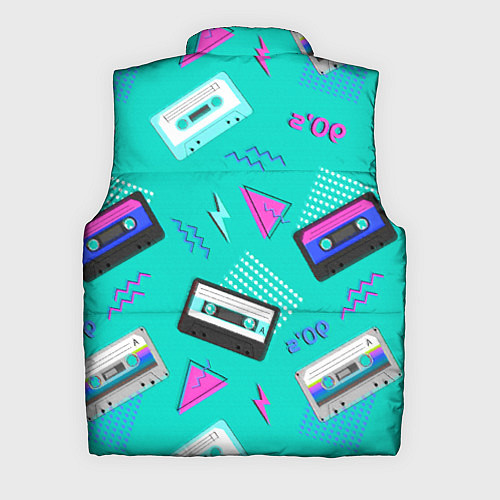 Мужской жилет Кассеты и надпись 90s / 3D-Красный – фото 2