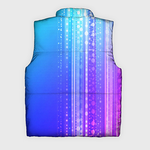 Мужской жилет Неоновая абстракция полосы / 3D-Светло-серый – фото 2