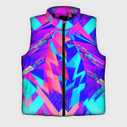 Мужской жилет Неоновая текстура грани, цвет: 3D-черный