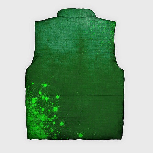 Мужской жилет Danganronpa - green gradient вертикально / 3D-Черный – фото 2