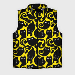 Мужской жилет Кошачий паттерн, цвет: 3D-светло-серый