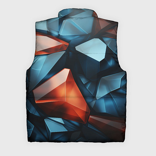 Мужской жилет Синие и янтарные камни / 3D-Черный – фото 2