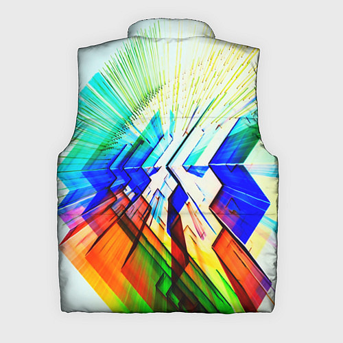 Мужской жилет Неоновая абстракция стекло / 3D-Черный – фото 2