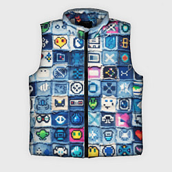 Мужской жилет Пиксельный пэчворк, цвет: 3D-светло-серый