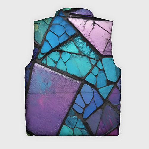 Мужской жилет Цветное стекло абстракция / 3D-Черный – фото 2