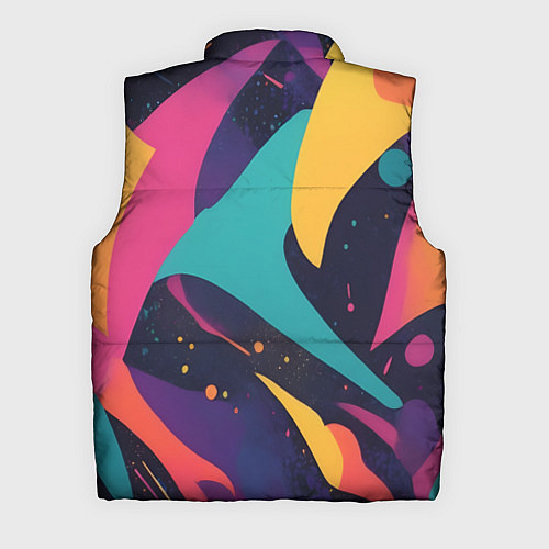 Мужской жилет Космос яркая абстракция / 3D-Красный – фото 2