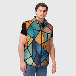 Мужской жилет Мозаика цветное стекло, цвет: 3D-черный — фото 2