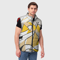 Мужской жилет Абстракция поп-арт геометрия, цвет: 3D-красный — фото 2