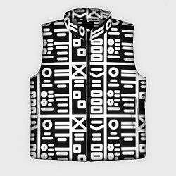 Мужской жилет Геометрические фигуры паттерн, цвет: 3D-светло-серый