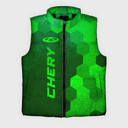 Мужской жилет Chery - green gradient по-вертикали, цвет: 3D-черный
