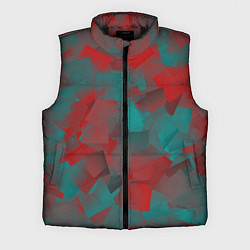 Мужской жилет Зелено-красный калейдоскоп