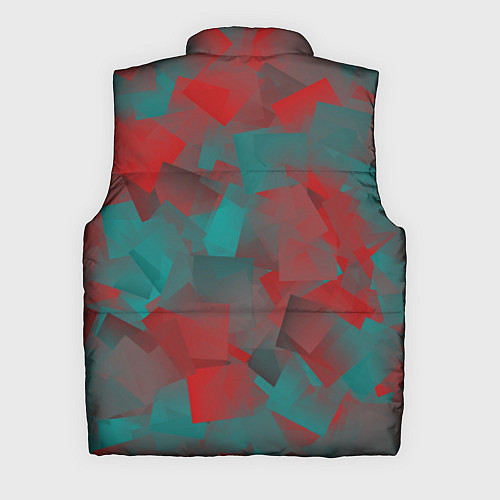 Мужской жилет Зелено-красный калейдоскоп / 3D-Черный – фото 2