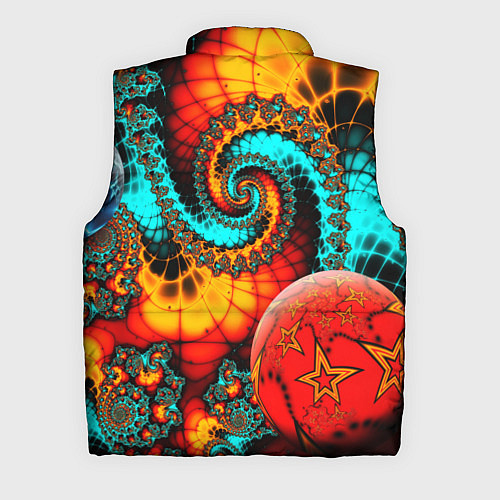 Мужской жилет Фрактальный узор из фигур / 3D-Черный – фото 2