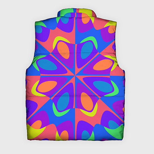 Мужской жилет Оптический узор красочная мозаика / 3D-Черный – фото 2