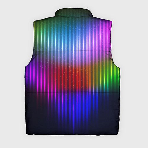 Мужской жилет Неоновая геометрия полосы / 3D-Черный – фото 2