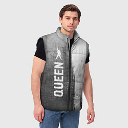 Мужской жилет Queen - grey gradient по-вертикали, цвет: 3D-черный — фото 2