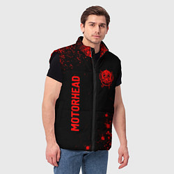 Мужской жилет Motorhead - red gradient вертикально, цвет: 3D-черный — фото 2