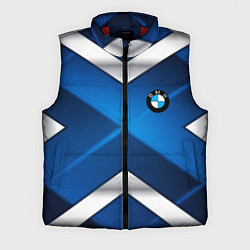 Мужской жилет BMW metalic blue abstract, цвет: 3D-красный