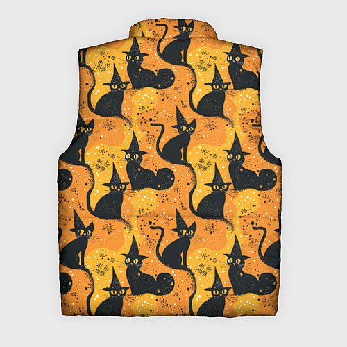Мужской жилет Кошки в шляпах - паттерн / 3D-Светло-серый – фото 2