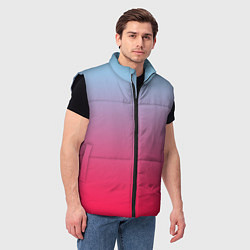 Мужской жилет Неоновый цветной градиент, цвет: 3D-черный — фото 2