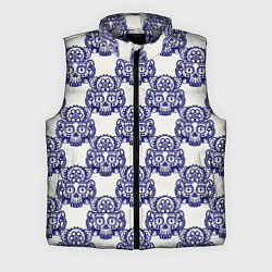 Мужской жилет Механический череп паттерн, цвет: 3D-светло-серый