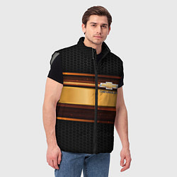Мужской жилет Chevrolet auto abstract, цвет: 3D-светло-серый — фото 2