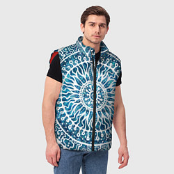 Мужской жилет Зимний шаманский бубен, цвет: 3D-красный — фото 2