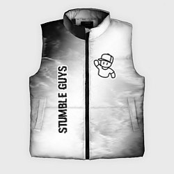 Мужской жилет Stumble Guys glitch на светлом фоне вертикально